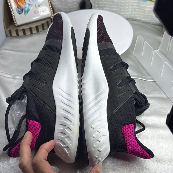 (H5) Adidas Tubular Dusk Women's Running Shoes, Size 9, Black/Pink - Picture 7 of 13